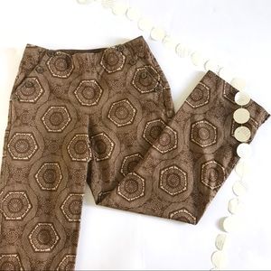 Liz Clairborne Michaela Pants, Brown Floral Capris